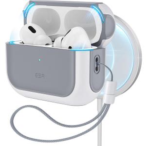 ESR for AirPods Pro 2 Case, Compatible with Airpods Pro Case 2nd / 1st Generation (2023/2022/2019), Compatible with MagSafe, Full Drop Protection Cover with Lanyard, White