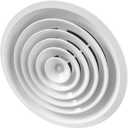 Repa Market 12 Inch (Neck) Round Aluminum Ceiling Diffuser/White Powder Coated HVAC Vent Cover/Multi-Directional Air Distribution/Supply & Exhaust Airflow for Industrial & Home Ventilation