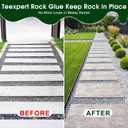 Teexpert 1 Gallon Rock Glue for Landscaping – Strong Pea Gravel Binder & Stone Adhesive for Walkways, Yards, Patios, and Decorative Driveway Edges