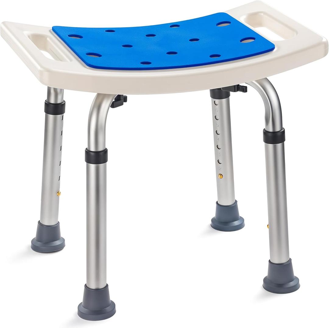 Dr. Kays Shower Chair for Elderly and Disabled Heavy-Duty Shower Chair for Inside Shower, 350 lbs Capacity, Portable Shower Chair for Inside tub, Bath Chair for Inside Tub with Adjustable Height