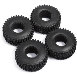Compatible with TRX4 for Axial SCX10 for Redcat Gen8 4PCS 120 * 42mm 1.9" Rubber All for Terrain Wheel Tires for 1:10 RC Rock Crawler Car RC Wheel Tires