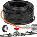 100FT3FT-200FTPipe Heating Cable for Pipe Freeze Protection, Heat Cable for Water Pipes(Metal and Plastic), Pipe Heat Tape Keeps Water Flowing at -40F 5w/ft, 120V