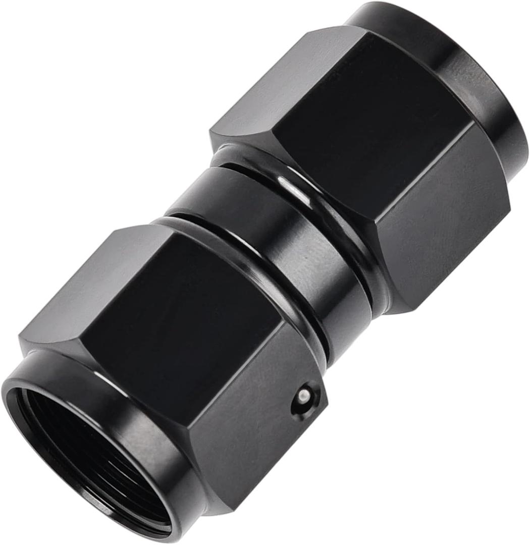 EVIL ENERGY 10AN Female to 10AN Female Straight Swivel Coupler Union Fitting Adapter Aluminum Black