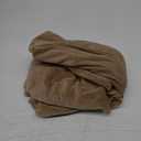 PrinceDeco Real Velvet Plush Ottoman Cover Soft Rectangle Folding Storage Covers Furniture Protector Removable Footstool Protect Footrest Covers Elastic Bottom(Large, Camel)