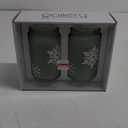 Tabletops Gallery 2 Piece Snowflake Soda Can Glass Set - Green