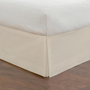 FRESH IDEAS Bedding Tailored Bedskirt, Classic 14 Drop Length, Pleated Styling, Queen, Ivory