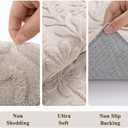 Vaukki 5x7 Area Rug for Living Room, Soft Fluffy Washable Modern Floral Indoor Floor Mat, Non Slip Shaggy Boho Accent Throw Carpet for Bedroom, Living Room, Nursery and Dining Room, Beige