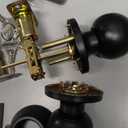 Front Door Lock Set Exterior Door Lock Set with Deadbolt, Single Cylinder Deadbolt Lock and Door Knob Set, Keyed Alike,Matte Black Door Knob and Deadbolt Set(1Pack Set)