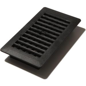 Decor Grates PL408-BLK 4-Inch by 8-Inch Plastic Floor Register, Black