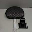 DREAMIZER Black Adjustable Driver Backrest Plug-in Rider Backrest Pad Motorcycle Custom Mounting Kit Compatible with Harley Touring Models Road King Street Glide Electra Glide Road Glide 1997-2023