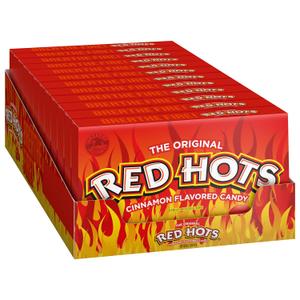 Wonka Red Hots, Cinnamon Flavored Hard Candy, 5.5 Ounce Theater Candy Boxes (Pack of 12) BB 7/25/27