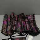 Charmian Women's Spiral Steel Boned Steampunk Gothic Bustier Corset with Chains (X-Large, Purple)