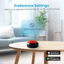 2 x TimeVocalist Large Talking Button Clock with Alarm for Visually Impaired, Elderly, Blind, Dementia, Parkinsons Extras with iOS and Android app