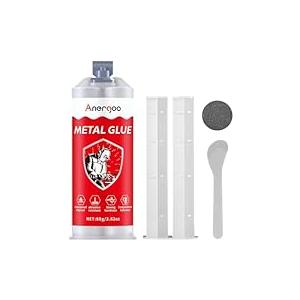 Strong Foundry Glue Metal Glue 2.82oz Super Glue Metal to Metals Adhesive for Liquid Weld, Cold Weld, Exhaust Repair kit, Weld Stainless Steel, Iron, Aluminum, Plastic 2pc