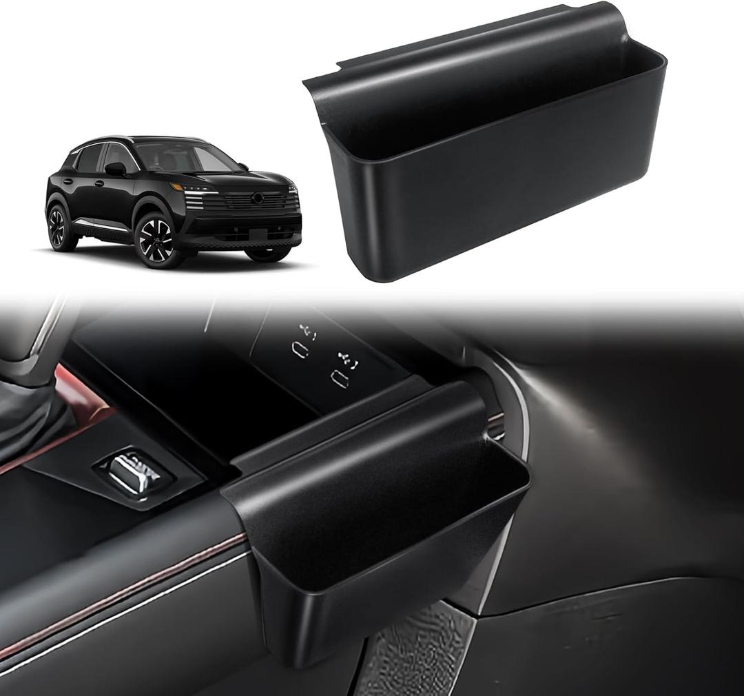 Muslogy Center Console Organizer Compatible with 2025 Nissan Kicks Accessories Shifter Storage Box ABS Material Console Phone Pocket Gear Shift Organizer Passenger Side Only