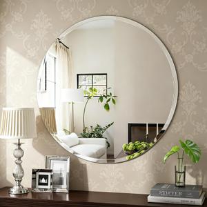 32x32 Inch Bathroom Mirrors for Over Sink, Frameless Mirrors for Wall