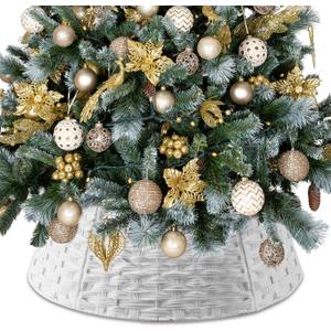 Christmas Tree Collar, 26 Inch Christmas Tree Basket Base Collar Bottom Cover Xmas Tree Collars for Artificial Trees