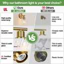 Zarbitta Set of 2 Wall Sconces for Bathroom, Brushed Gold Modern Vanity Lights with Clear Glass Shade,Bathroom Wall Lamp for Mirror Kitchen Living Room Hallway Cabinet Porch