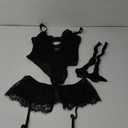 Women's Sexy Lingerie Set of 3, Black, Size M