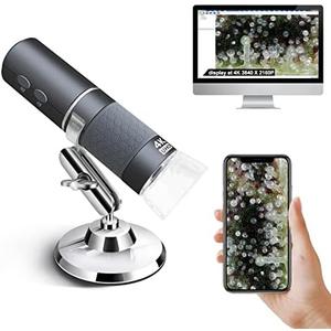 Ninyoon 4K WiFi Microscope for iPhone Android PC, 50-1000X USB Digital Microscope Wireless Super HD Endoscope Camera Compatible with All Cellphones iPad Android Tablet Windows Mac Chrome Linux