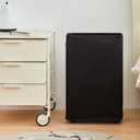 25" Slim Rolling Laundry basket on Wheels, 50L Collapsible Narrow Corner Laundry Hamper, Foldable Storage Bins, Black