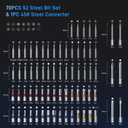 74 in 1 Magnetic Ratchet Screwdriver Set - T Handle Ratchet Screwdriver with S2 Steel Bits, Detachable Design & Storage Case, Precision Repair Tool Kit for Electronics, Furniture, Bicycle, Watch, DIY