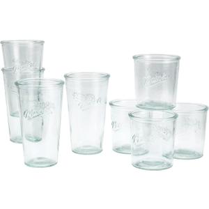 Mason Craft & More 8-Piece Glass Drinkware Set of Tall and Short Tumblers Glasses Set, 15 oz. (x4) & 20 oz. (x4)