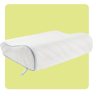 SEALY Dreamlife Standard Size Contour Memory Foam Pillow with Surface Guard Technology, Removable Machine-Washable Cover