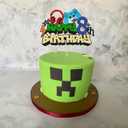 Gyufise 1Pcs Video Game Happy 8th Birthday Cake Topper Glitter Video Game Cake Pick Game On Controllers Tenth Cheers to 8 Years Cake Decoration for Boys 8th Birthday Party Supplies