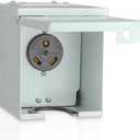 30 Amp RV Power Outlet Box, NEMA TT-30R Receptacle Outdoor Plug Panel, 125V Weatherproof Electrical Box for RV, Camper, Generator, and Temporary Power Applications