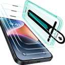 ESR 3 Pack for iPhone 16 Plus/iPhone 15 Plus Screen Protector, [9H Hardness] [Military Grade Shatterproof] Full Coverage Tempered Glass Film with Flawless Fit Tray, HD Clear, Scratch Resistant