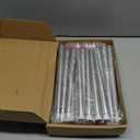 Funtery 48 Pcs Flameless LED Taper Candles Battery Operated Candles Bulk Realistic LED Candlesticks Flickering for Wedding Church Graduation Party Home Decor(Silver,Classic Style)