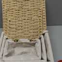 Woven Storage Baskets with Lids, Set of 3, Gray Paper Rope Wicker Bins with Lids & Removable Liners, Stackable Shelf Organizer Boxes for Bathroom Closet Nursery