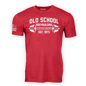 Old School Body Building Red Shirt, 3XL