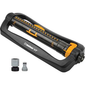 Melnor 65165AMZ XT Turbo Oscillating Sprinkler, 4,500 sq. ft., Quick Connect Bundle, 2-Way Adjustable, Black, Yellow