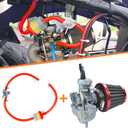 HOLATO PZ20 Carburetor Carb Air filter Fuel Line Kit for 50cc-125cc Taotao ATA-110B 125D Boulder B1 T-Force Coolster Apollo kazuma Kids ATV Four Wheeler XR70 XR80 CRF70 CRF80F Dirt Pit bike (RED)