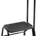 Leekpai Step Stool with Handle for Adults，Seniors Heavy Duty Holds 350 lbs.Stepping Stool for Elderly Adults, Attractive Black for Kitchen