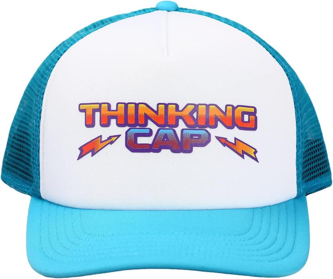 Stranger Things Netflix Series Blue & White Thinking Hat Trucker Hat