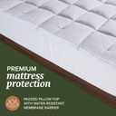 Beckham Hotel Collection Queen Size Mattress Pad (Extra Padded) & Protector Hybrid - Quilted Pillow Top Mattress Cover - Thick, Plush, Fitted Mattress Topper for Bed