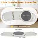 Slide Transfer Board for Wheelchair, 360° Rotating Turntable for 360 lbs