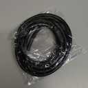 KONMAY 8.0mm Round Real Leather Cord, 2 Meters Black Leather String Cord for Jewelry Making, Necklaces, Bracelets and Crafting