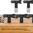5Pcs Sprayer Tips, Airless Paint Sprayer Tips, Paired with Wooden Base and Black Portable Bag for Easy Storage(109,213,315,413,621)