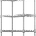 GIOTORENT 5-Wire Garage Shelving Storage Shelves, Kitchen Storage Adjustable Shelf, Metal Shelves 500Lbs Capacity 21" L x 11.8" W x 53.8" H for Laundry Bathroom Pantry Closet, Grey