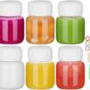 STARESIDE 10 oz Small Glass Water Bottle,6 Pack Reusable Glass Juice Bottle with Lids,300 ml Cute Milk Bottles Drinking Jars for Juicing,Homemade Smoothies, Kombucha