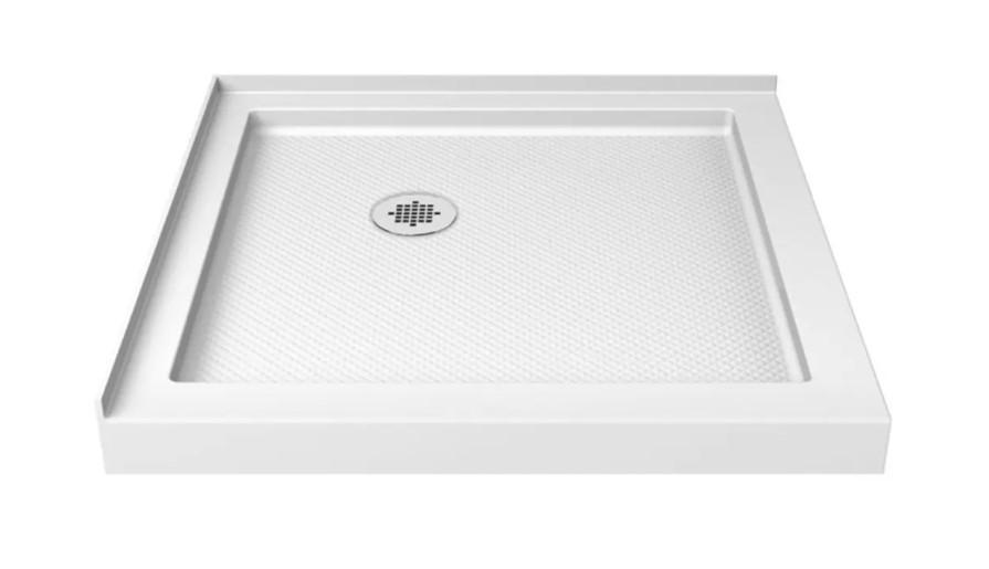 DreamLine Flex White Acrylic/ABS SlimLine Shower Base, 32” D x 32” W,(Fits DL-6195C-01)