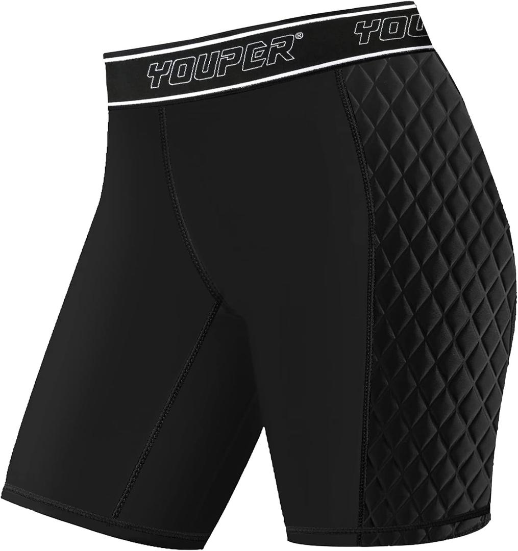 Youper Women's Classic Softball Sliding Shorts, Compression Padded Slider Shorts, S