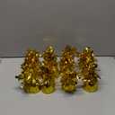 ROYALHOUSE Metallic Plastic Wrapped Balloon Weights for Party Decorations, 12 Pcs (Gold)