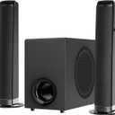 Sound Bar with Subwoofer, Soundbar for TV Speaker Sonicwave 2.1 CH 120W Detachable 2-in-1 Home Audio System with DSP Bluetooth 5.3 Soundbar, ARC/Optical/AUX for Movies Music Gaming
