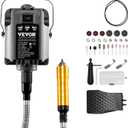 VEVOR Flex Shaft Grinder, 1200W 30,000RPM Electric Flex Shaft Rotary Tool Carver, Multi-functional Hanging Grinding Machine with 31PCS Accessories & Foot Pedal for Carving Buffing Drilling Polishing