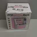 ATM Piggy Bank for Real Money for Kids Adults, Toy Money Bank with Card, Password, Coin Recognition, Bill Feeder, Balance Calculator, Electronic Money Safe Coin Box, Hot Gift for Boys Girls (Silver/Black)